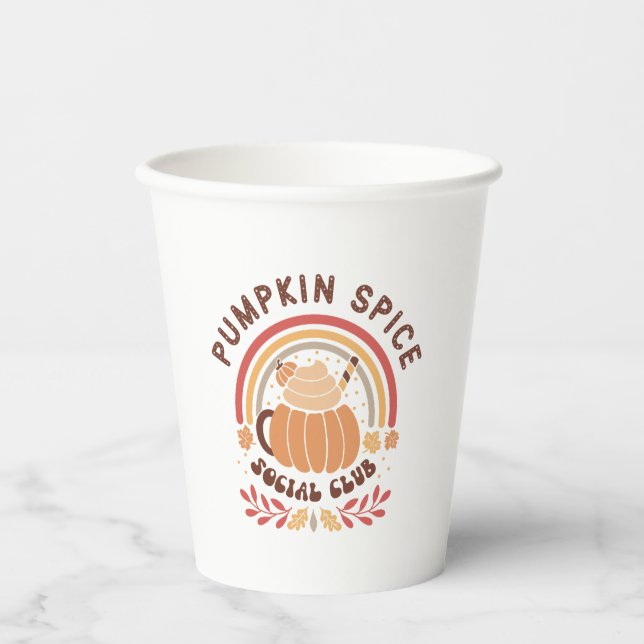 Gobelets En Papier Pumpkin Spice Social Club – Cute Fall PSL  (Recto)