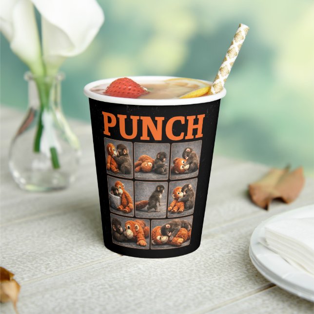 Gobelets En Papier Punch Bébé Singe (Insitu)