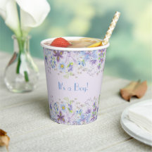 Purple et bleu Floral Baby Boy Douche