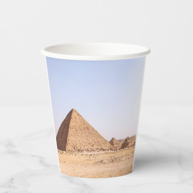 Gobelets En Papier Pyramides d'Égypte (Recto)