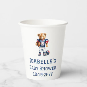 Gobelets En Papier Quarterback Football Teddy Bear Baby shower