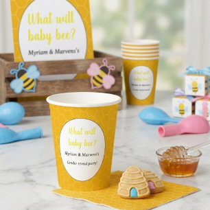 Gobelets En Papier Que va révéler la fête du bébé bebe Genre