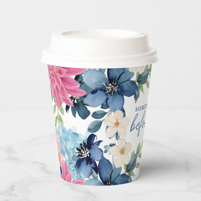 Gobelets En Papier Quelque chose de bleu avant que je fasse la baby s (Recto)