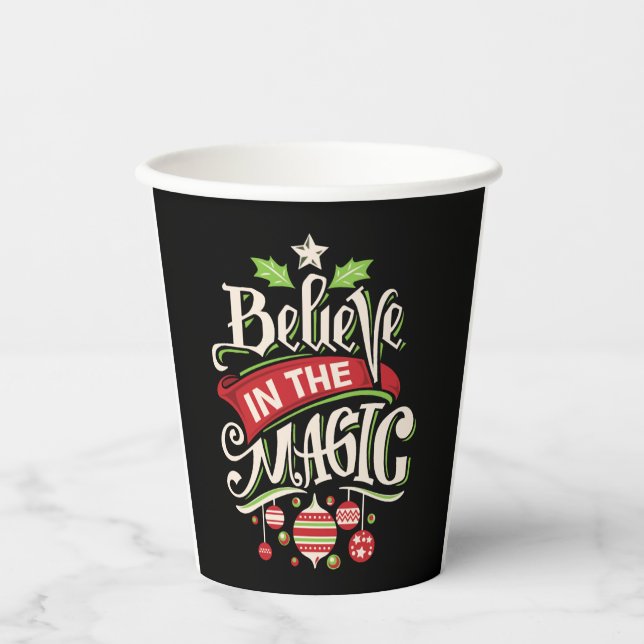 Gobelets En Papier quelquechose en magic christmas (Recto)