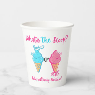 Gobelets En Papier Qu'est-ce que la crème glacée Scoop?