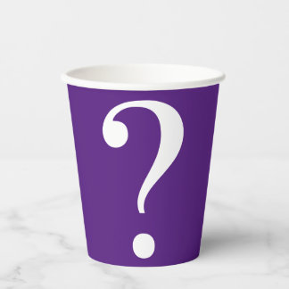 Gobelets En Papier Question Mark Mystery Oser Purple Coupes de papier