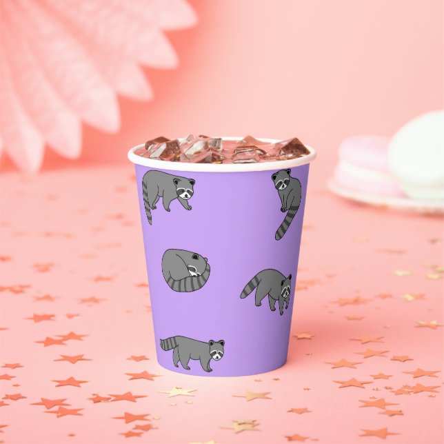 Gobelets En Papier Raccoons (Insitu)