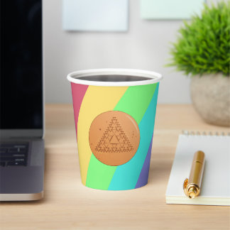 Gobelets En Papier Rainbow Paper Cup Jeu Dalgona Triangle multiple