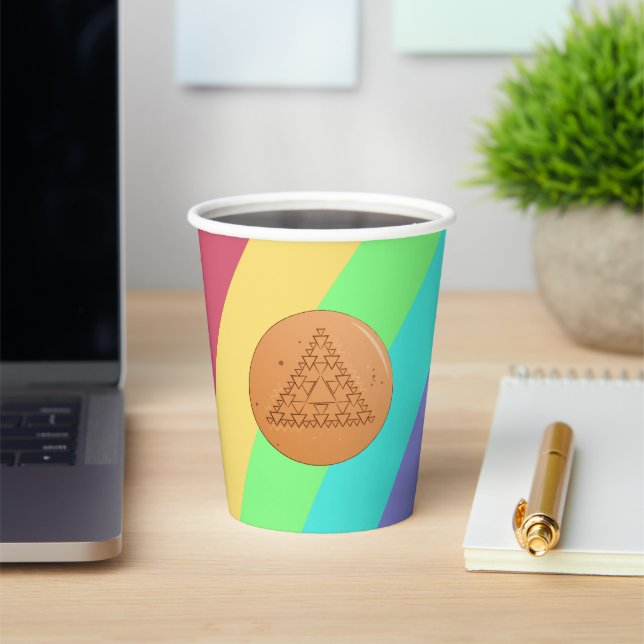 Gobelets En Papier Rainbow Paper Cup Jeu Dalgona Triangle multiple (Insitu)
