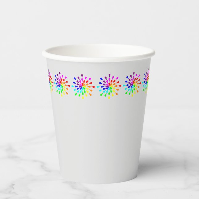 Gobelets En Papier Rainbow teardrops (Recto)
