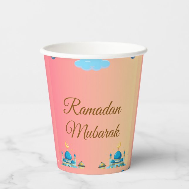 Gobelets En Papier Ramadan Kareem Greeting (Recto)