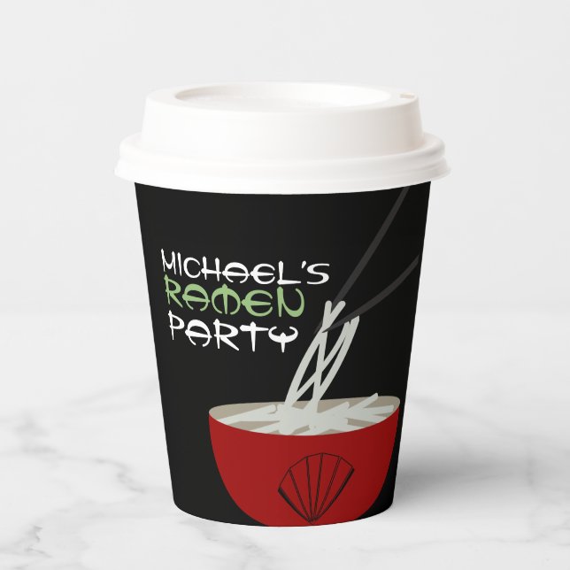 Gobelets En Papier Ramen Noodles Asian Bowl Party (Recto)