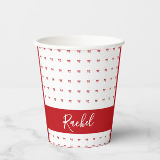 Gobelets En Papier Red Bow Girl Birthday Party Paper Cup