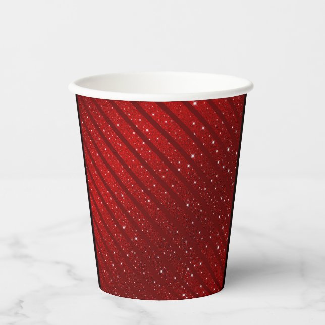Gobelets En Papier Red Happy xmas luxe background (Recto)