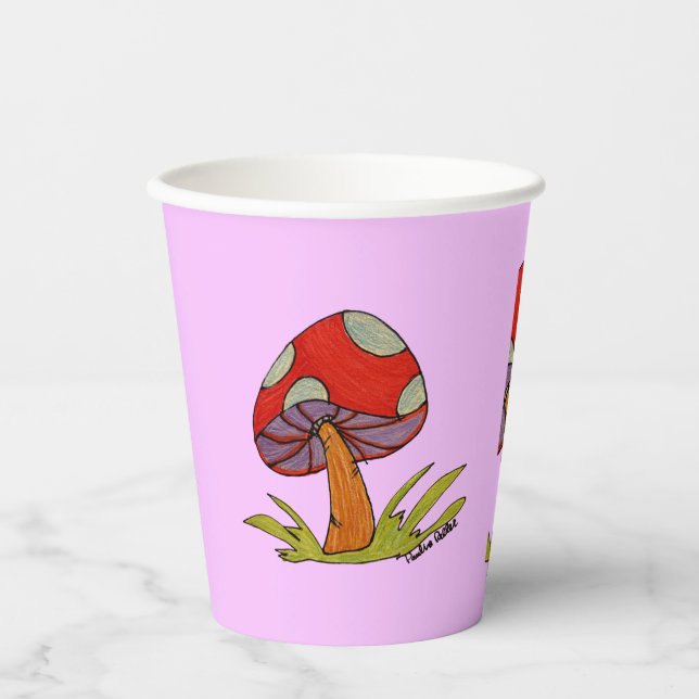 Gobelets En Papier Red Mushroom Coffee Mug (Recto)