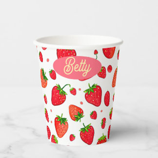 Gobelets En Papier Red strawberry fruit