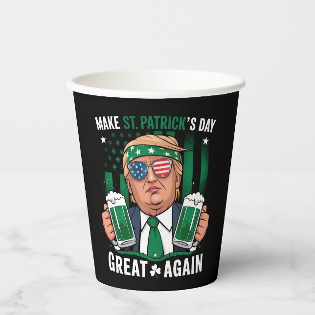 Gobelets En Papier Refaire la Saint-Patrick Grande Encore Irlande Tru (Recto)