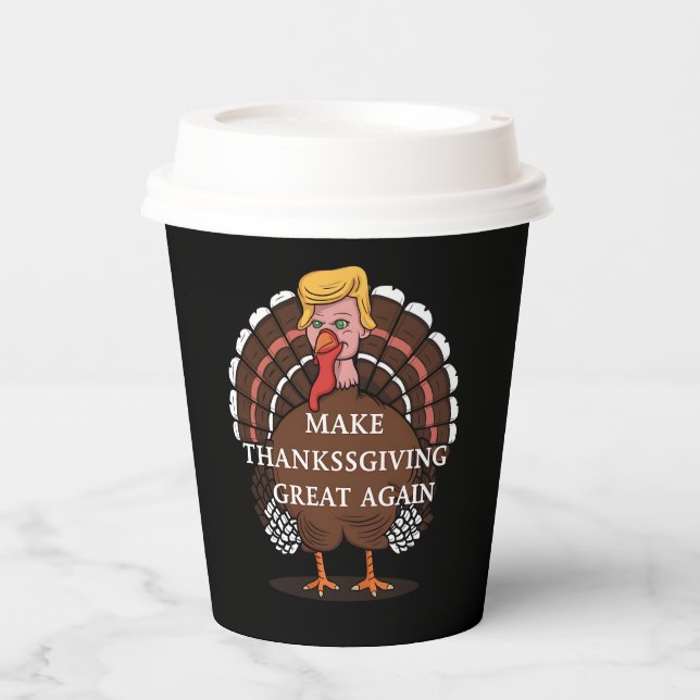 Gobelets En Papier Refaisons Thanksgiving Great Again Trump Dinde 202 (Recto)