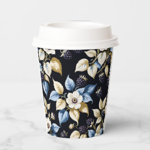 Gobelets En Papier Regal Elegance Blackberry & Blooms Tea Party