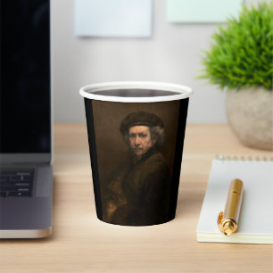 Gobelets En Papier Rembrandt Self Portrait : Peintre Néerlandais de l