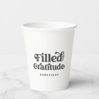 Rempli de Gratitude Vintage Ajouter votre nom