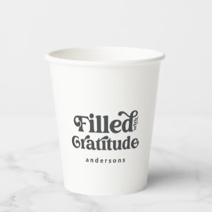 Gobelets En Papier Rempli de Gratitude Vintage Ajouter votre nom