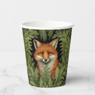 Gobelets En Papier Renard Art nouveau dans la forêt