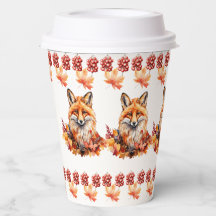 Renard d'automne avec feuilles d'automne - Faune s