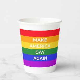 Gobelets En Papier Rendre l'Amérique homosexuelle