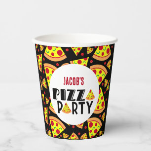Gobelets En Papier Restaurant italien Pizza fête d'anniversaire