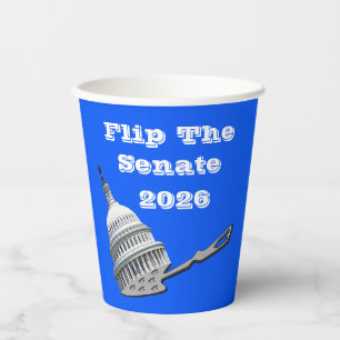 Gobelets En Papier Retournez le vote du Sénat en bleu 2026
