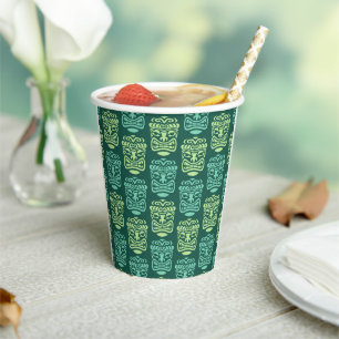 Gobelets En Papier Retro Tiki Beach Party