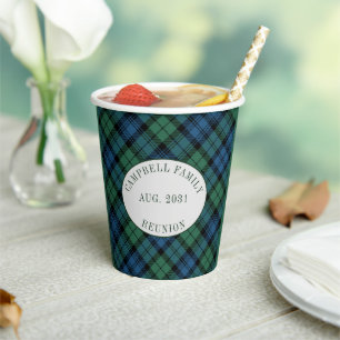 Gobelets En Papier Réunion de famille Clan Campbell Tartan Plaid Pers