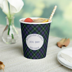 Gobelets En Papier Réunion de famille Clan MacKenzie Tartan Plaid Per