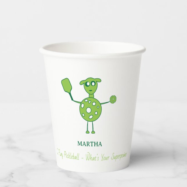 Gobelets En Papier Réussite de Service & Boisson Vert (Recto)