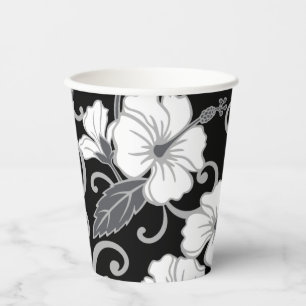 GOBELETS EN PAPIER RÊVE POLYNÉSIEN (NOIR)