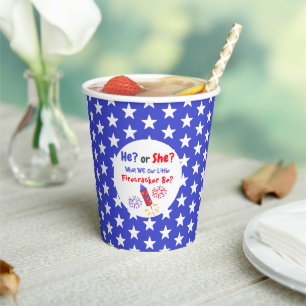 Gobelets En Papier Révélation du sexe de Little Firecracker