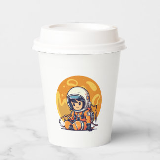 Gobelets En Papier Rêvez grand, petit astronaute