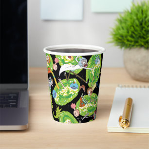 Gobelets En Papier RICK ET MORTY™ Motif de portails en panne