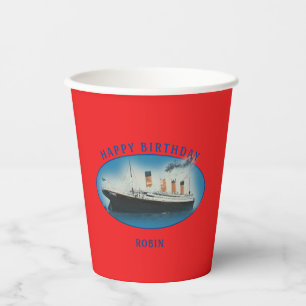 Gobelets En Papier RMS Titanic Red Anniversaire