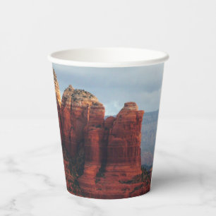 Gobelets En Papier Roche à café nuageux à Sedona Arizona
