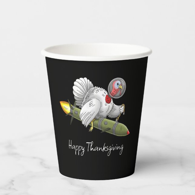 Gobelets En Papier Rocket Turquie Thanksgiving (Recto)