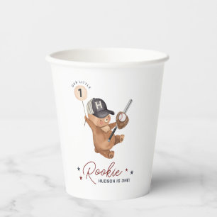 Gobelets En Papier Rookie 1er Ours d'anniversaire