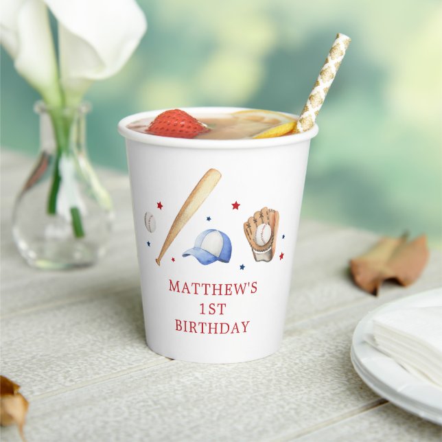 Gobelets En Papier Rookie de l'année Baseball premier anniversaire (Insitu)