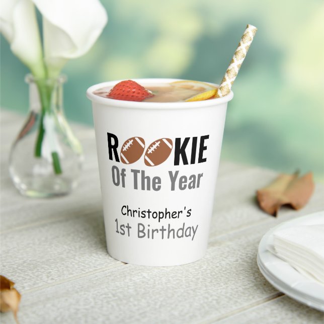 Gobelets En Papier Rookie Football 1er anniversaire (Insitu)