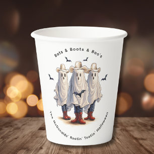 Gobelets En Papier Rootin’ Tootin’ Cowboy Ghosts Halloween de l'Ouest