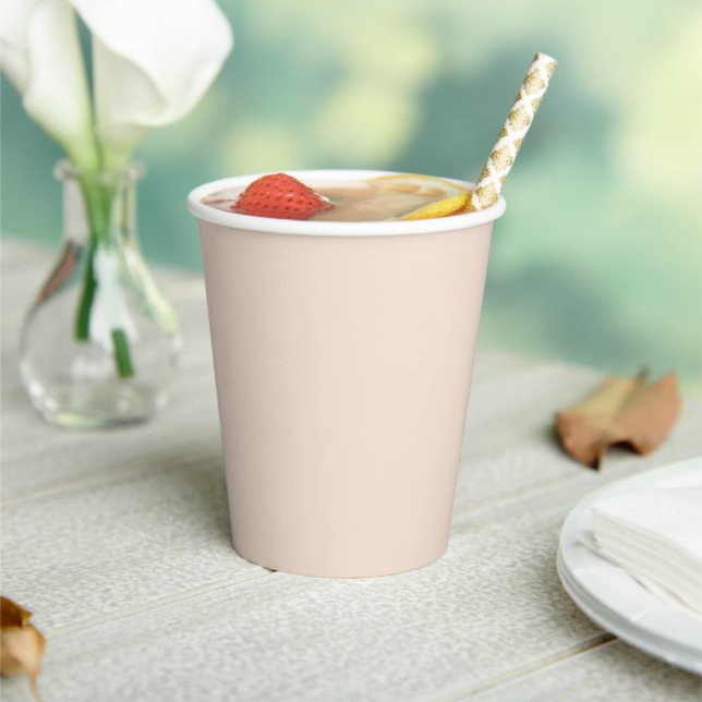 Gobelets En Papier Rose champagne Uni Couleur unie (Insitu)