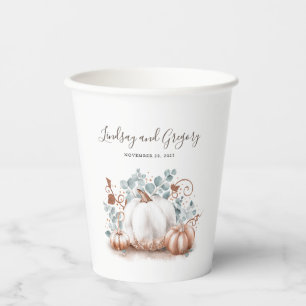 Gobelets En Papier Rose Gold Parties scintillant Citrouille Élégant