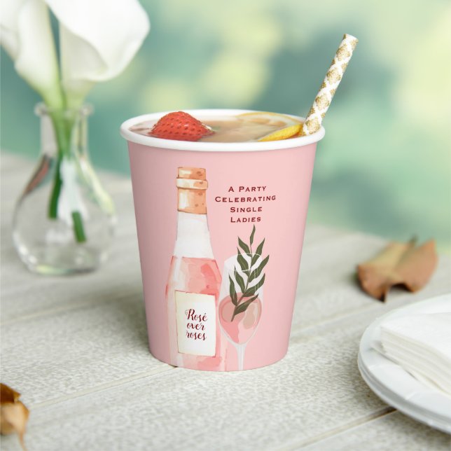 Gobelets En Papier Rosé plutôt que Roses Soirée entre filles Fête de  (Insitu)
