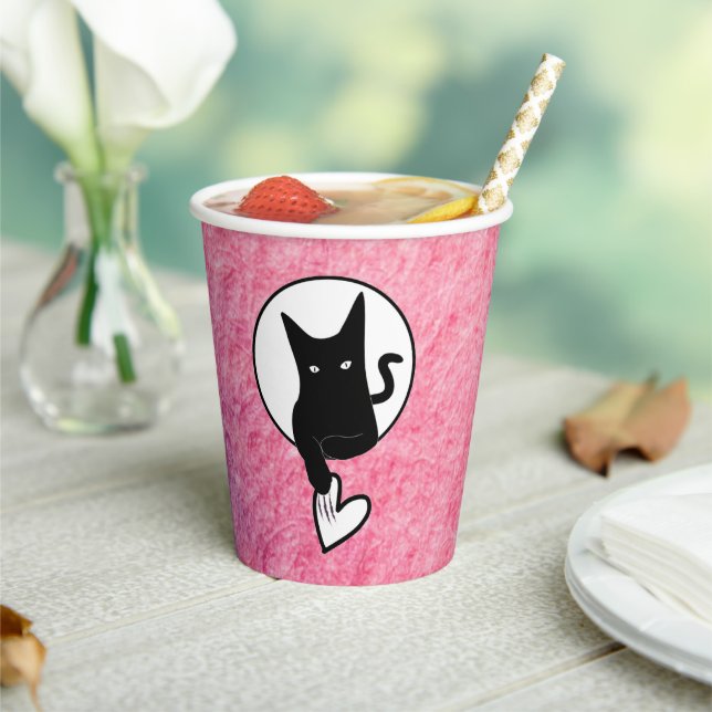Gobelets en papier rose pour Halloween par Poet Ad (Insitu)